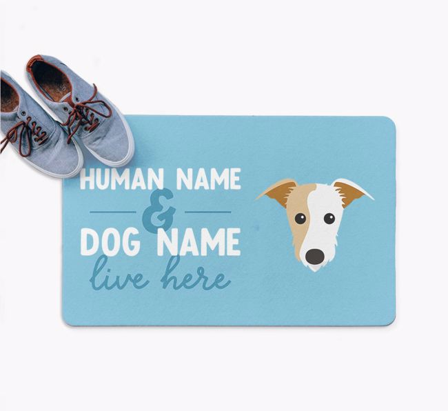 Human & Dog Live Here: Personalized {breedFullName} Doormat